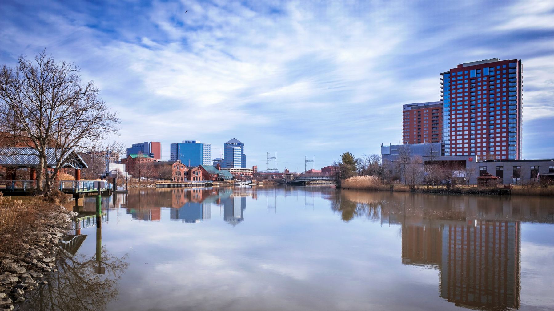 The Wilmington Riverfront and downtown skyline